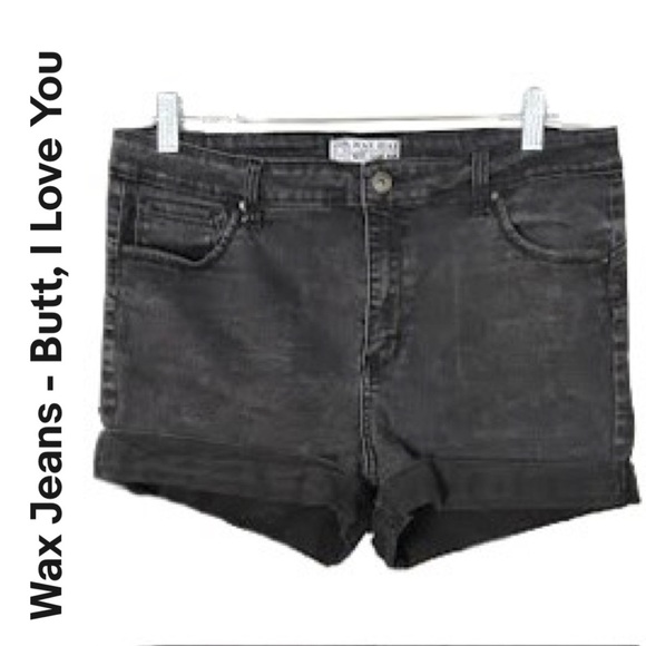 Denim Butt Enhancing Shorts Wax Jean Butt I Love You - Picture 1 of 12